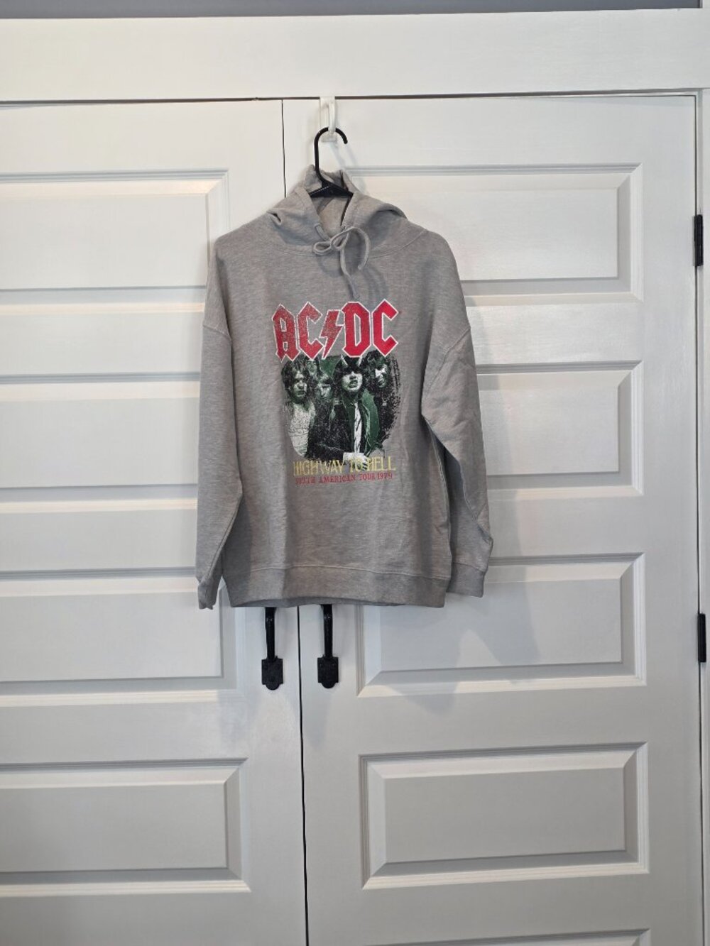 NWOT: AC/DC Vintage Canvas Highway to Hell Hoodie; Unisex